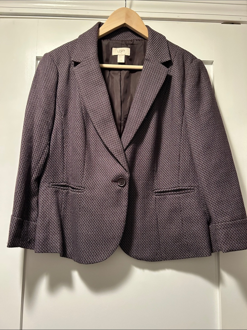 LOFT Women's Textured Plum Blazer